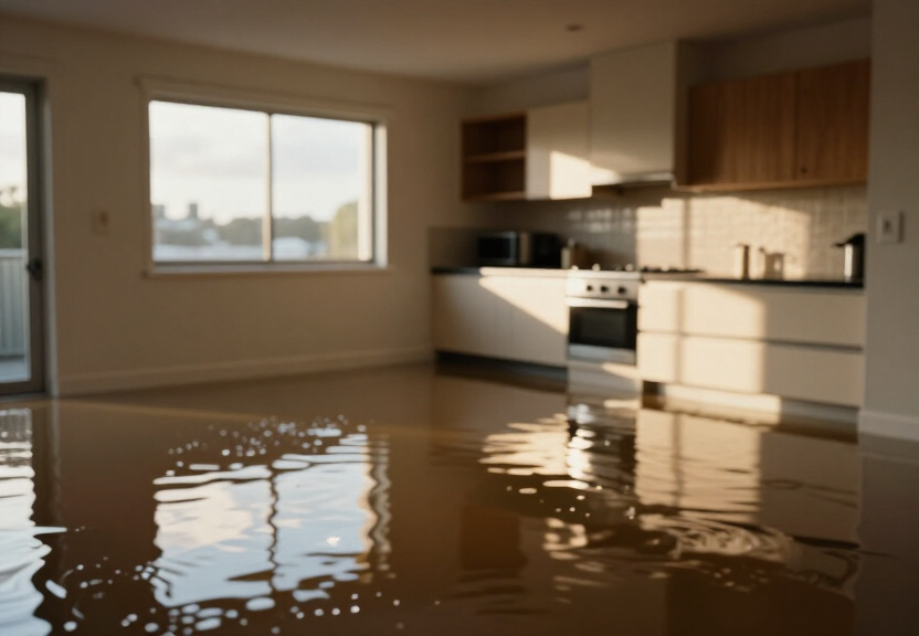 Flooded basement in Grose Wold home before restoration